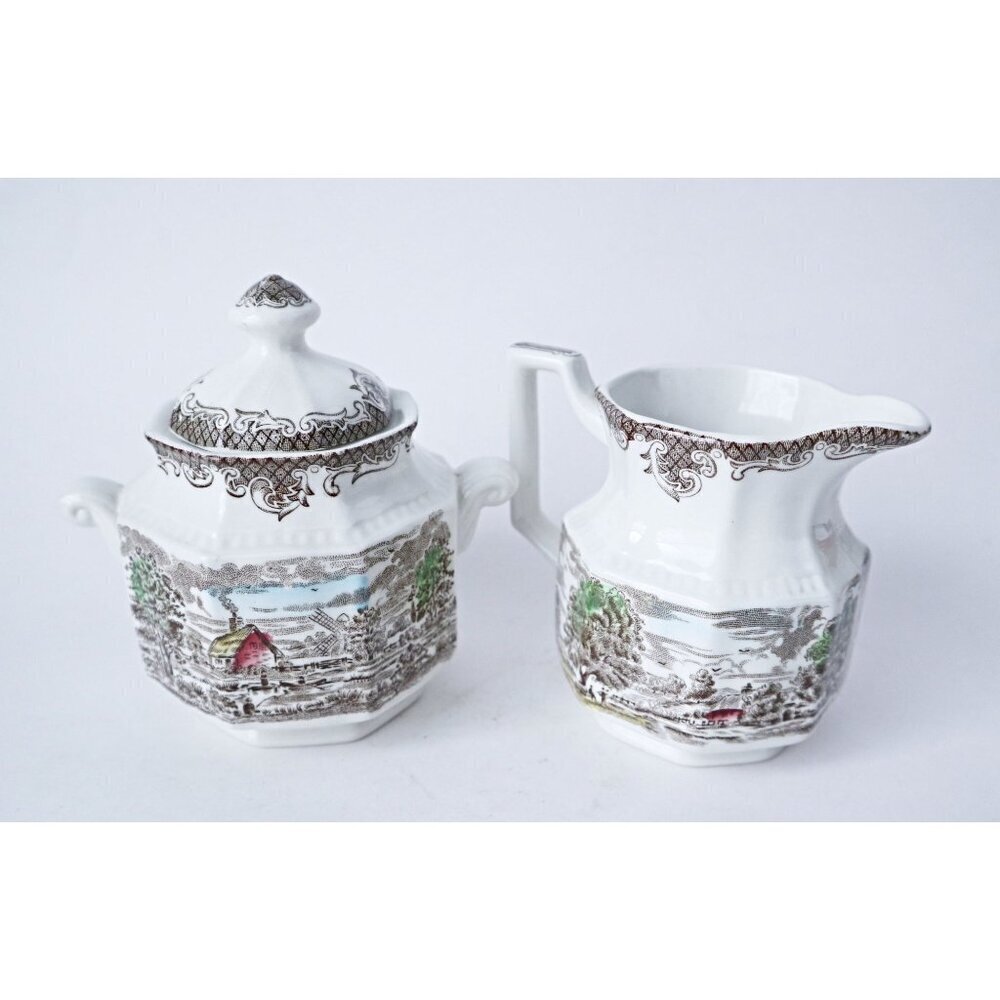 Vintage Creamer & Sugar Shakespeare's Sonnets by Kensington Shafford England Cre